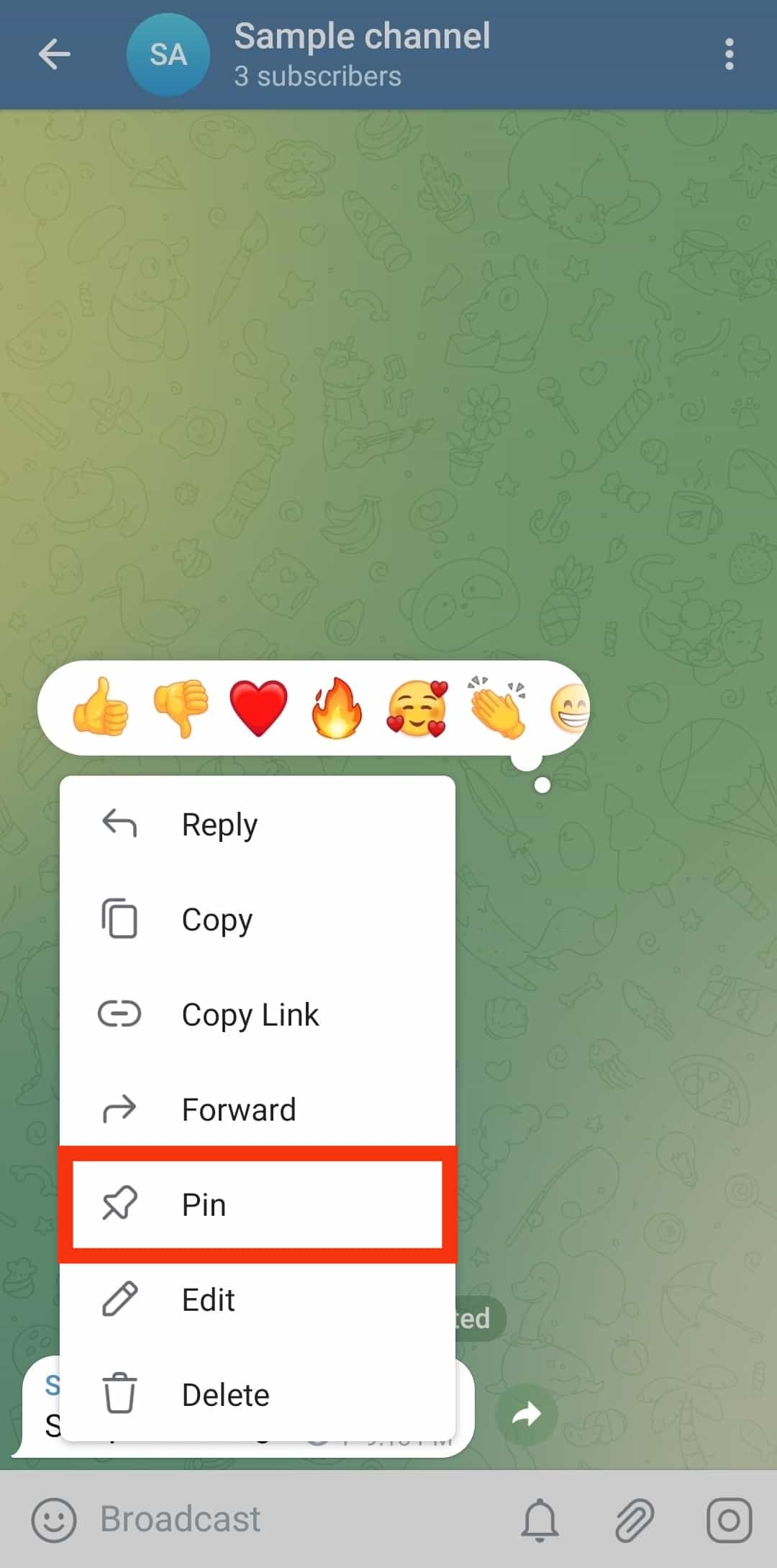 Cómo ver mensajes anclados en Telegram