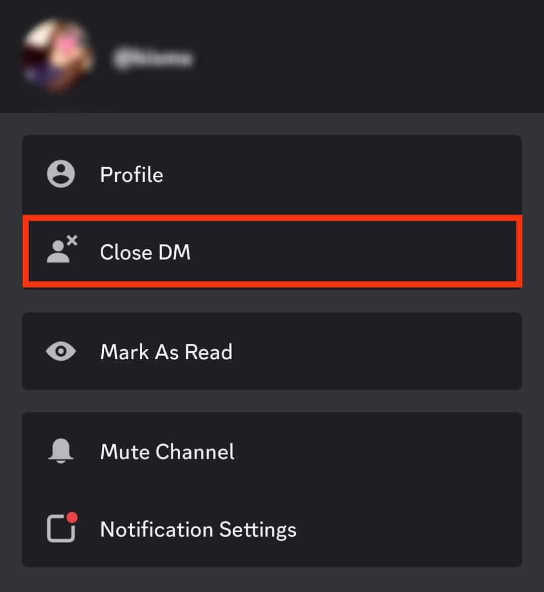Qué sucede cuando cierra un DM en Discord?