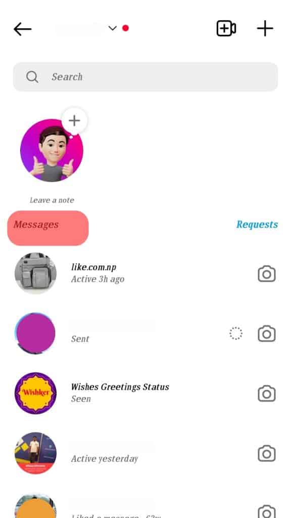 Cómo archivar Instagram Mensajes