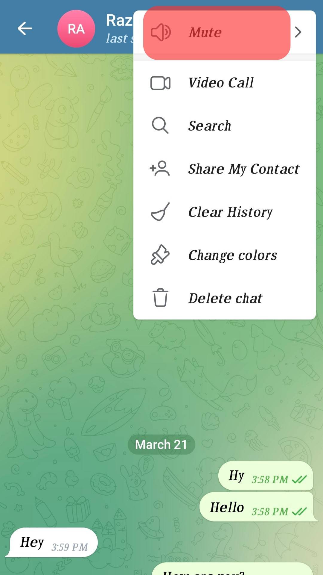¿Qué sucede cuando silencias a alguien en Telegram?