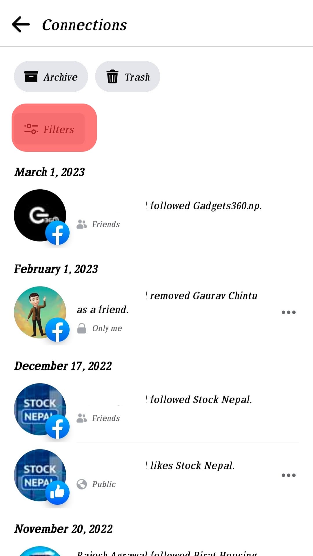 ¿Cómo ver a quién sigo en la aplicación de Facebook?