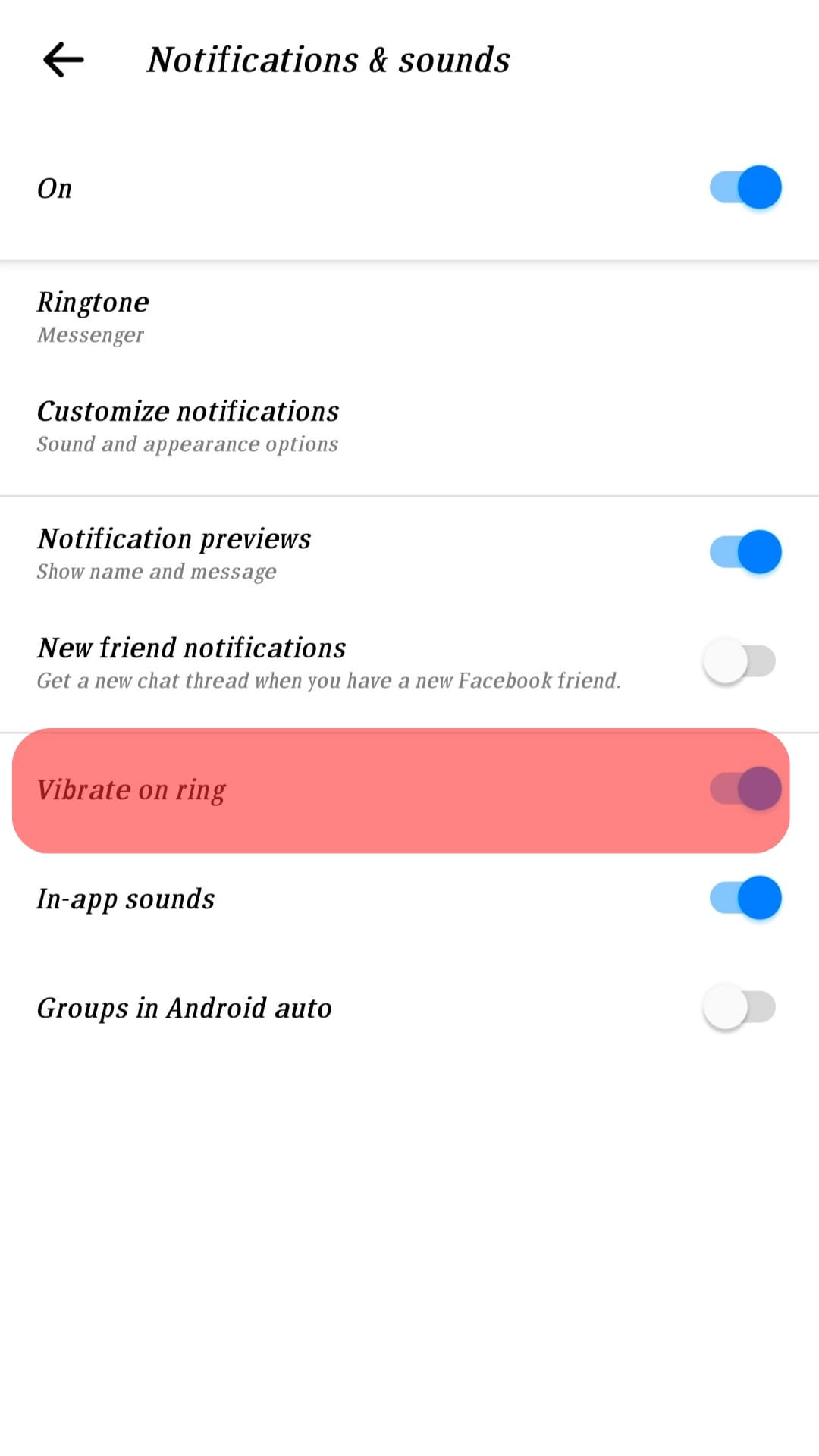 ¿Por qué es mi Messenger ¿No suena?