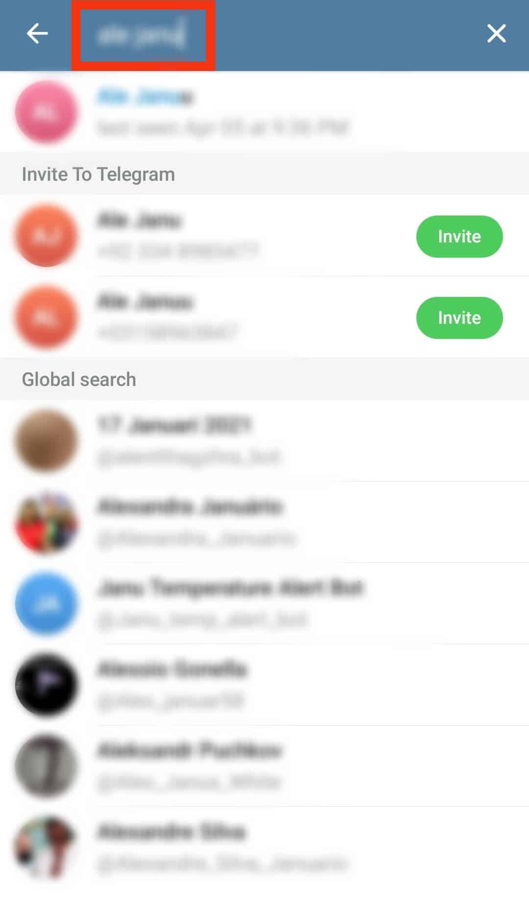 Cómo seguir a alguien en Telegram?