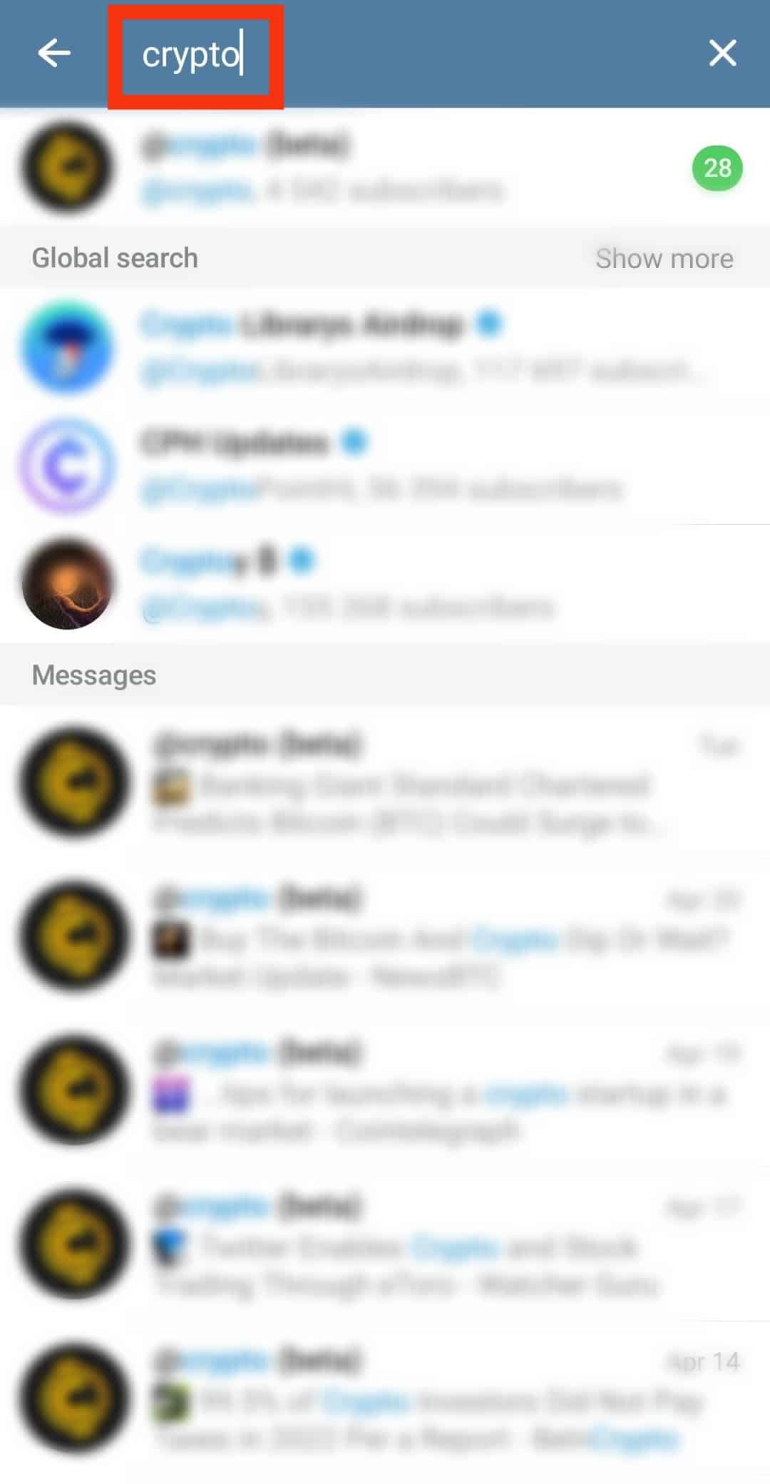 Cómo seguir a alguien en Telegram?