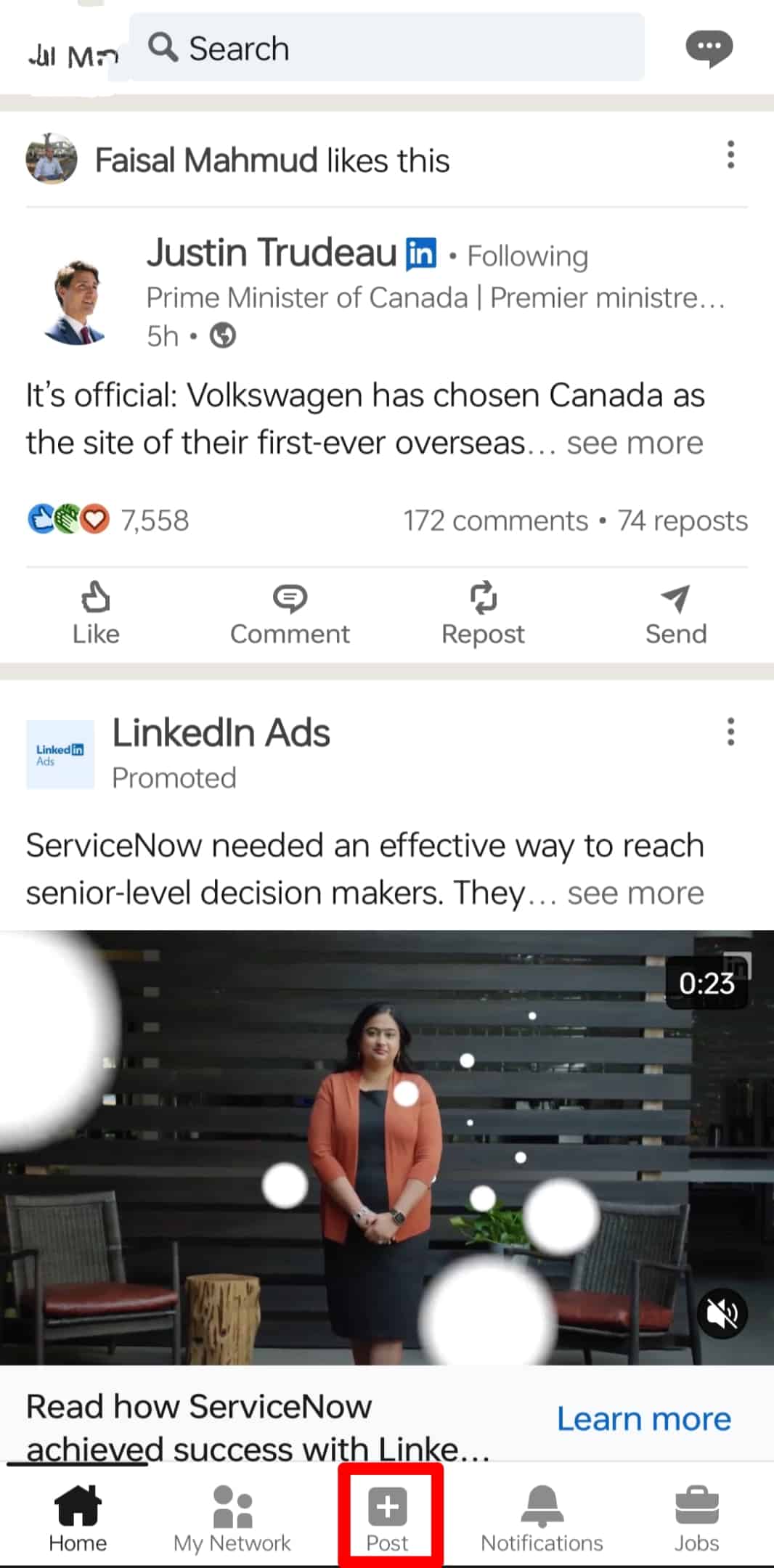 Cómo publicar varias fotos en LinkedIn?