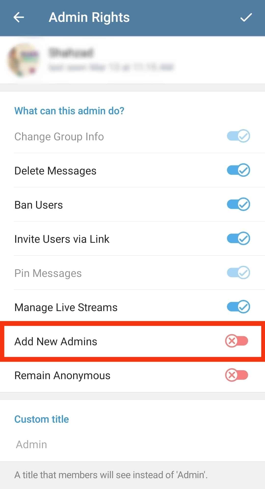 Cómo transferir Telegram Propiedad del grupo