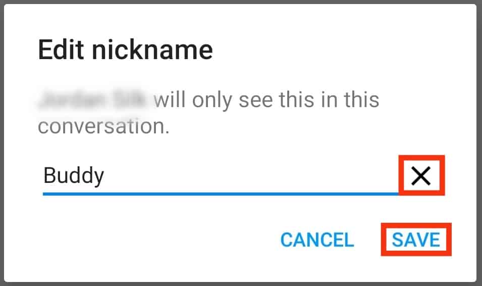 Cómo eliminar apodos en Messenger