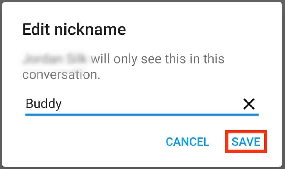 Cómo eliminar apodos en Messenger