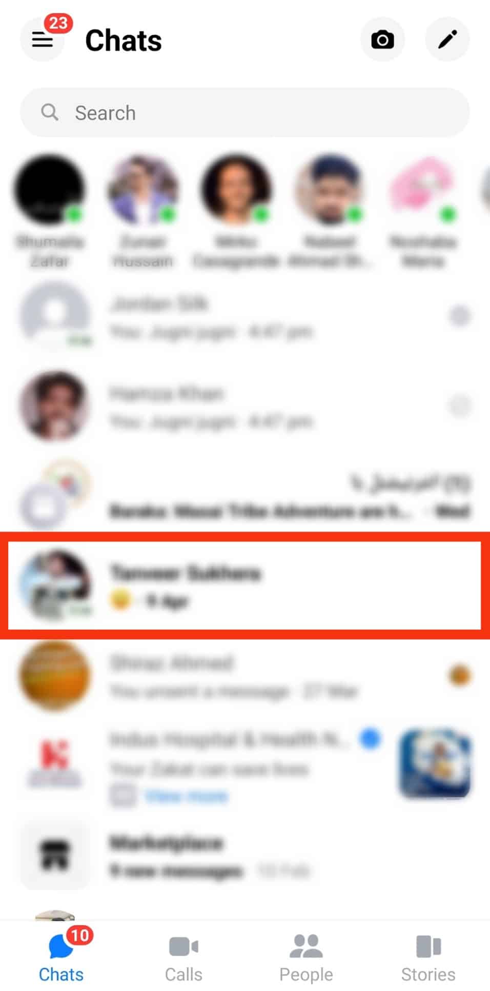 Hace Messenger ¿Notificar cuando buscas en una conversación?