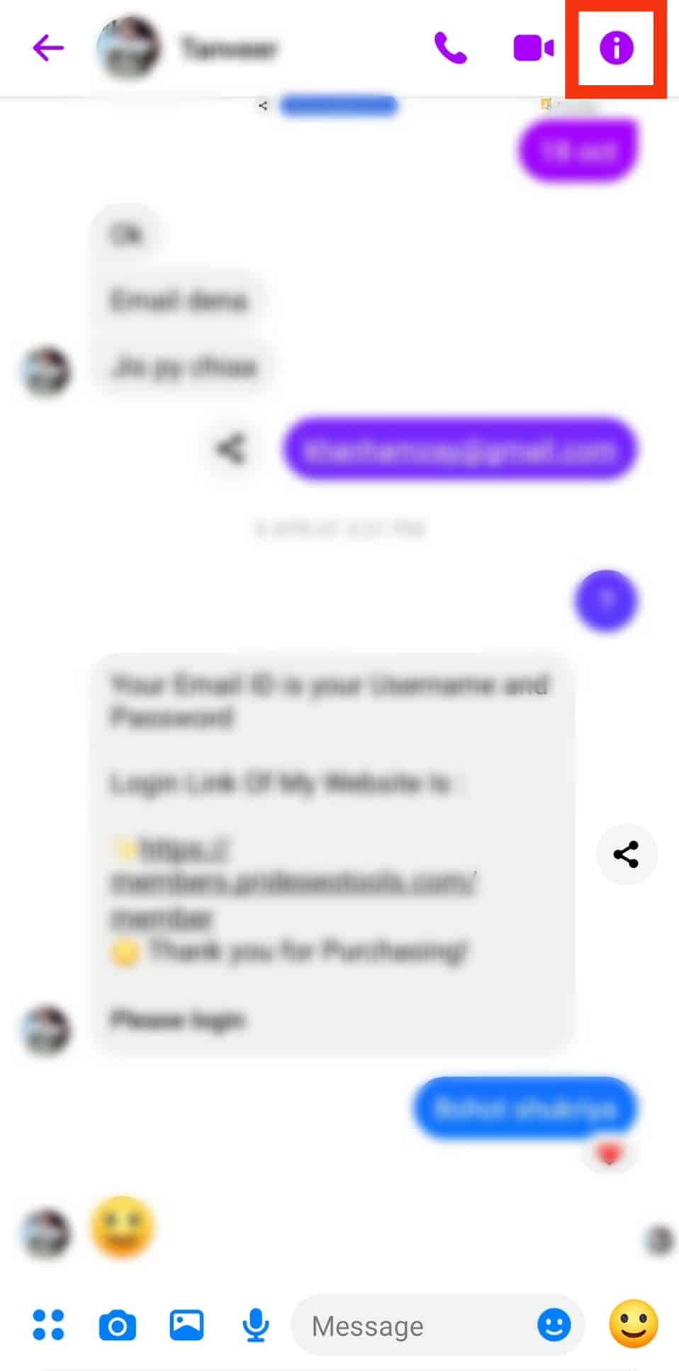 Hace Messenger ¿Notificar cuando buscas en una conversación?