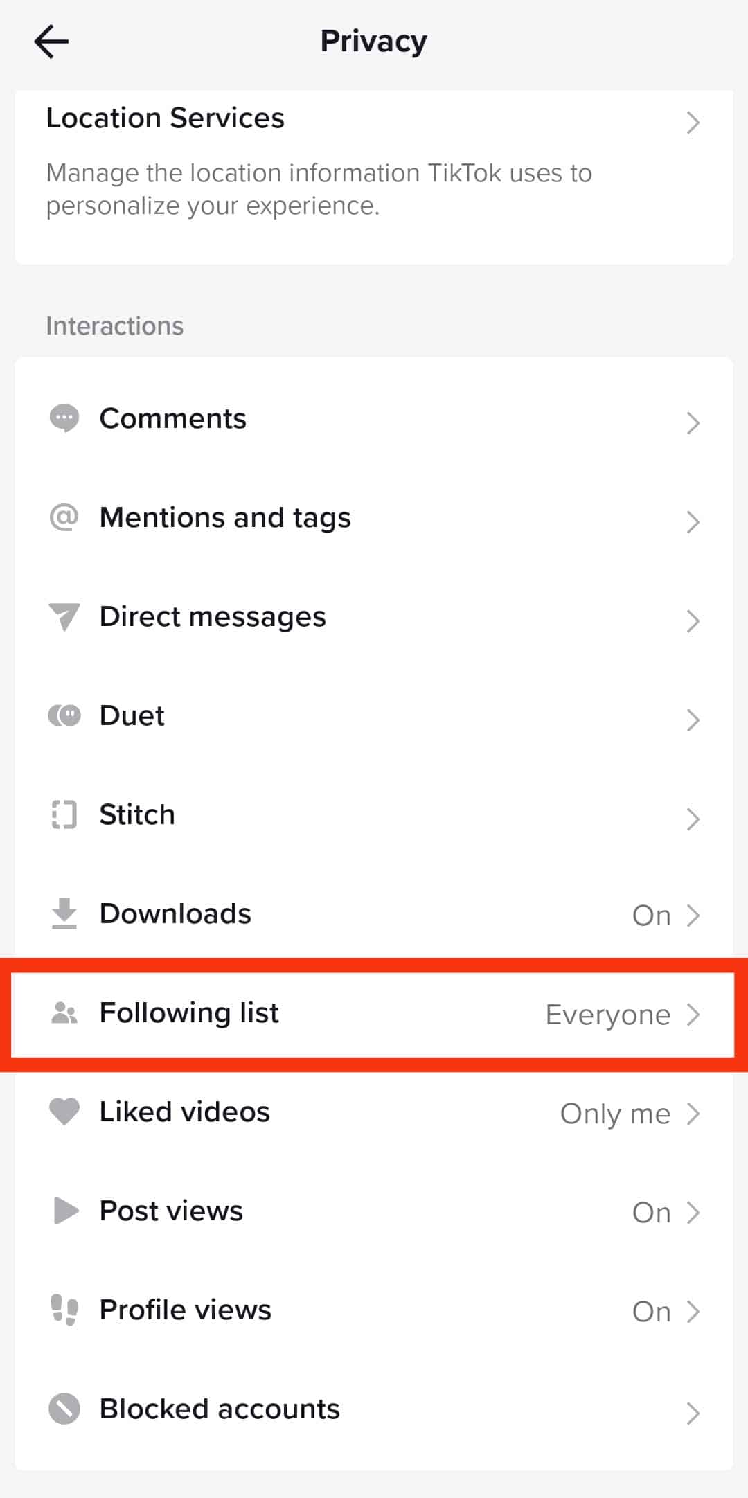 Cómo ocultar seguidores en TikTok