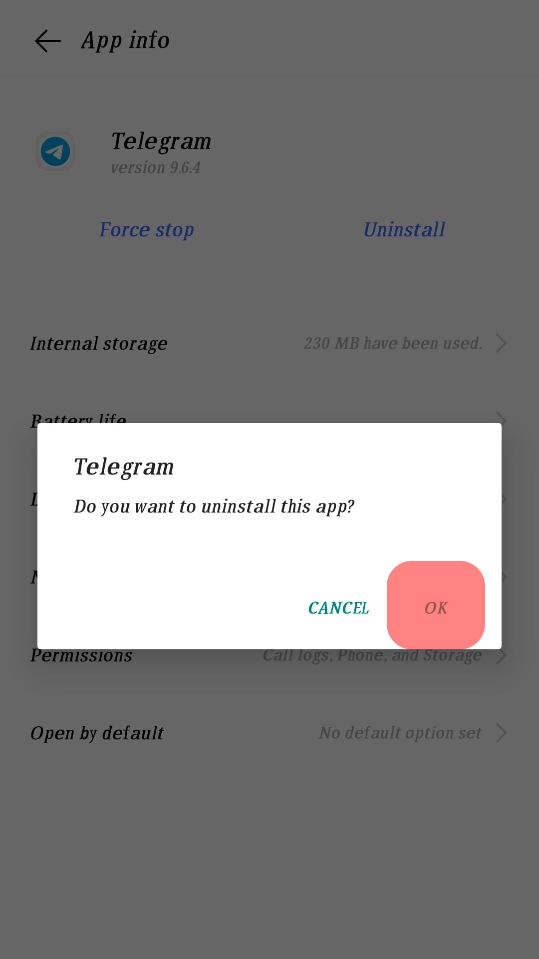 ¿Qué sucederá con mi cuenta si la desinstalo? Telegram?