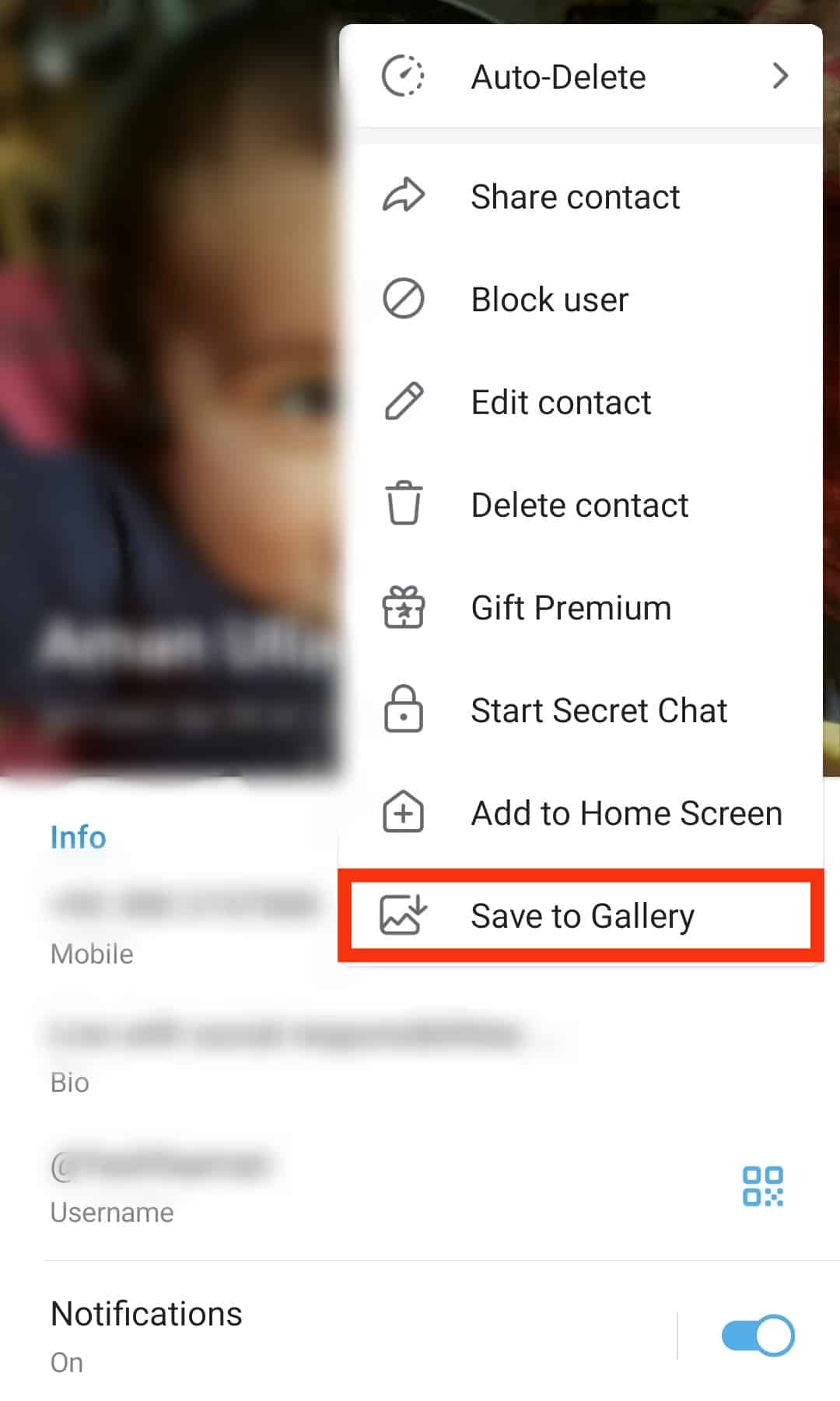 Como guardar Telegram Foto de perfil