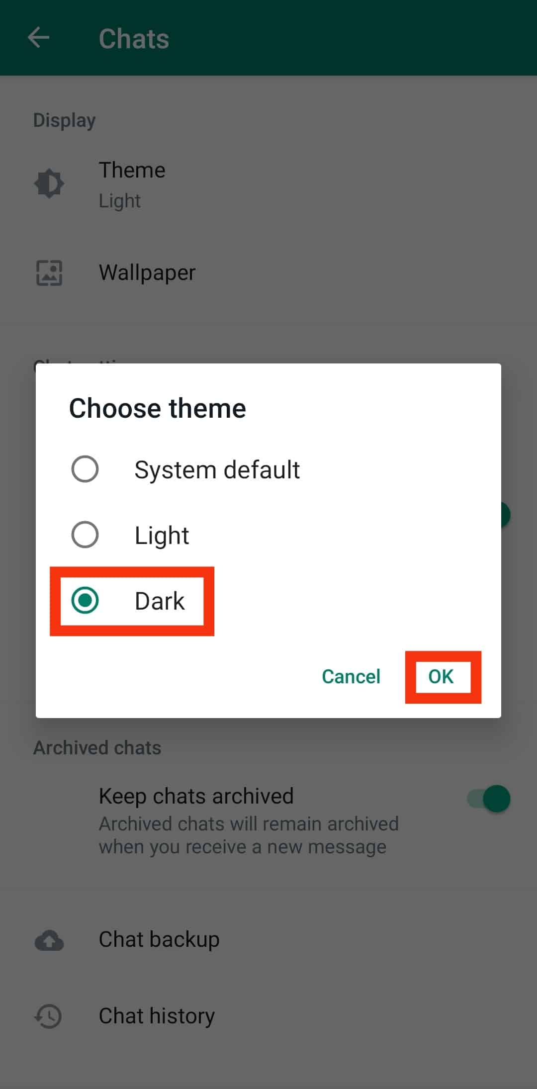 Cómo cambiar WhatsApp ¿Color de chat?