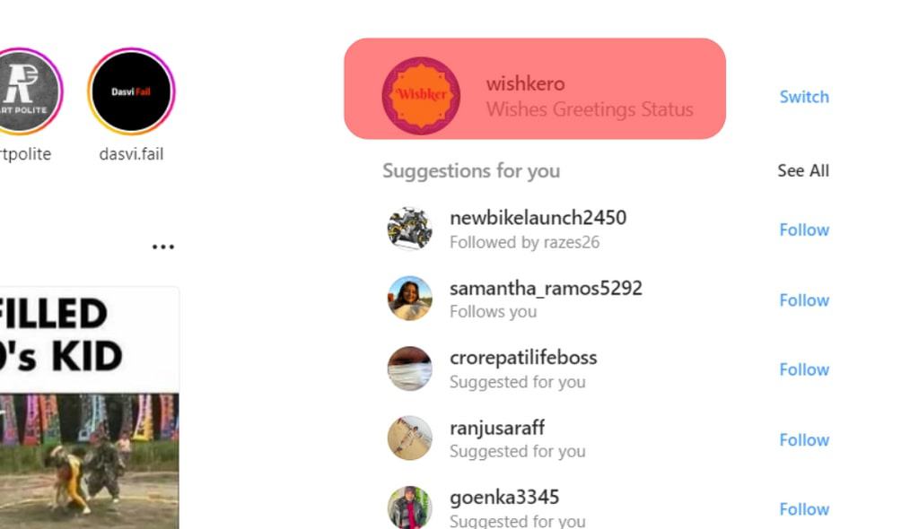 Cómo aparecer en la cuenta de alguien Instagram Sugerencias