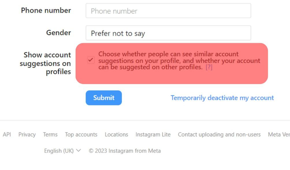 Cómo aparecer en la cuenta de alguien Instagram Sugerencias