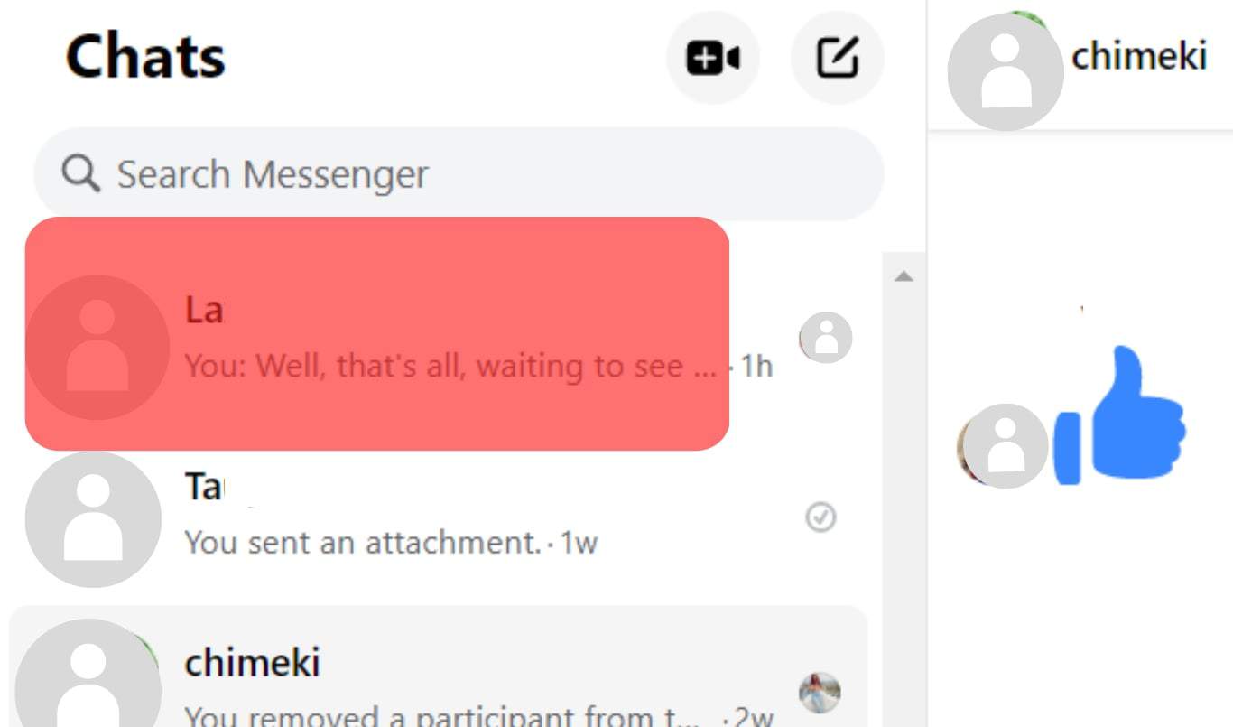 Cómo ver cuándo se enviaron mensajes en Messenger