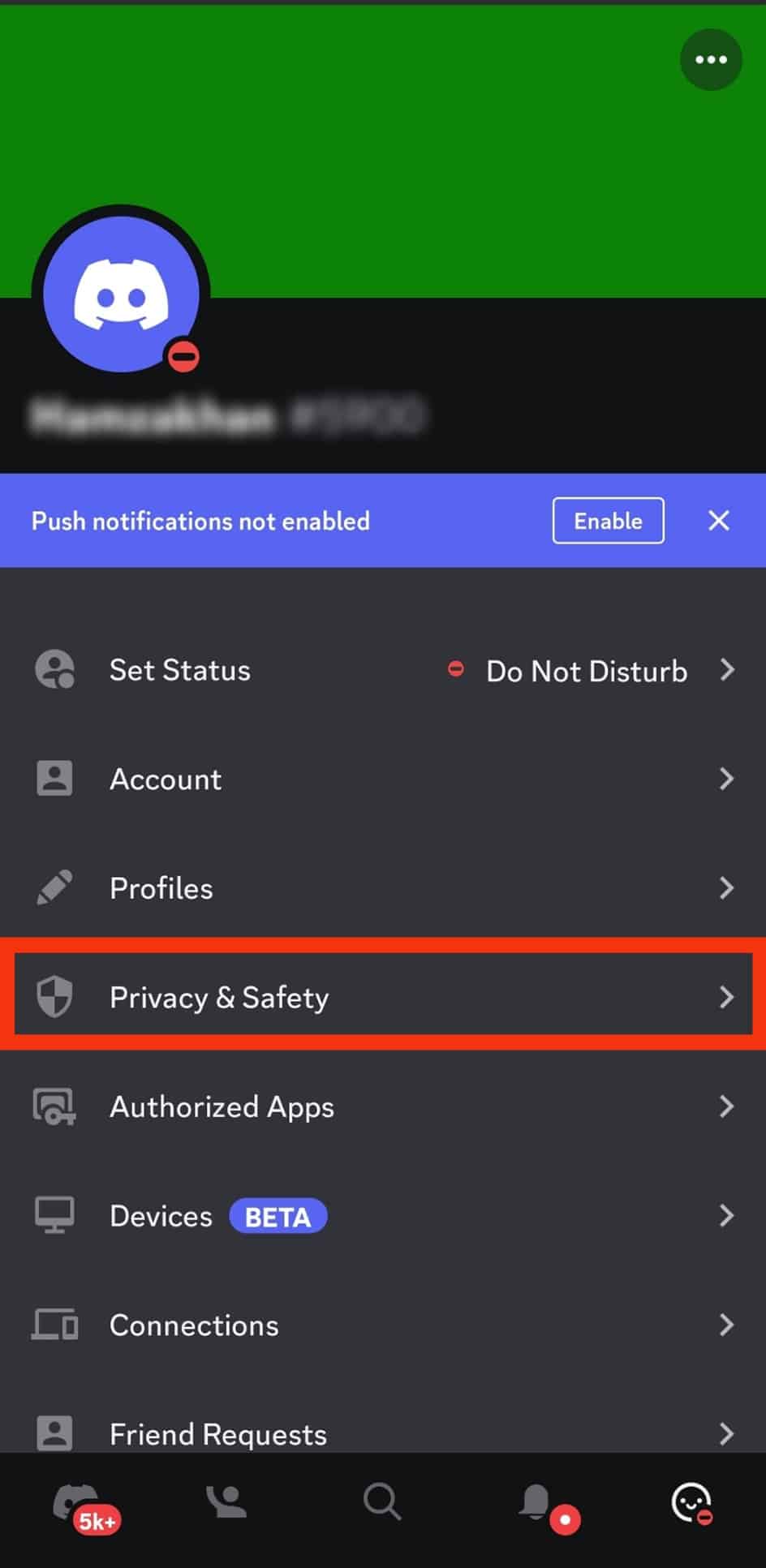 Cómo desactivar los DM de no amigos en Discord?