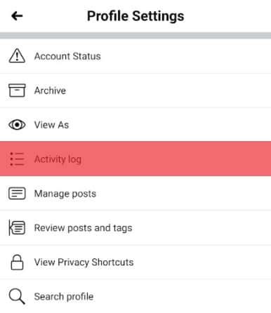 Cómo encontrar una publicación eliminada en Facebook