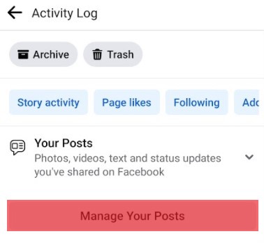Cómo encontrar una publicación eliminada en Facebook
