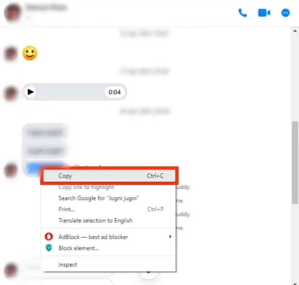 Cuando copias algo en Messenger¿A dónde va?