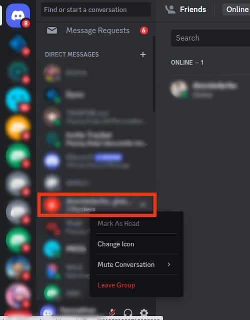 Hace Discord ¿Notificar cuando abandona un chat grupal?