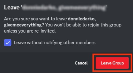 Hace Discord ¿Notificar cuando abandona un chat grupal?