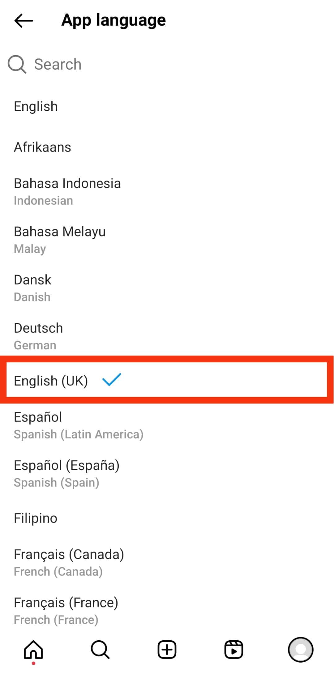 Cómo cambiar el idioma en Instagram?