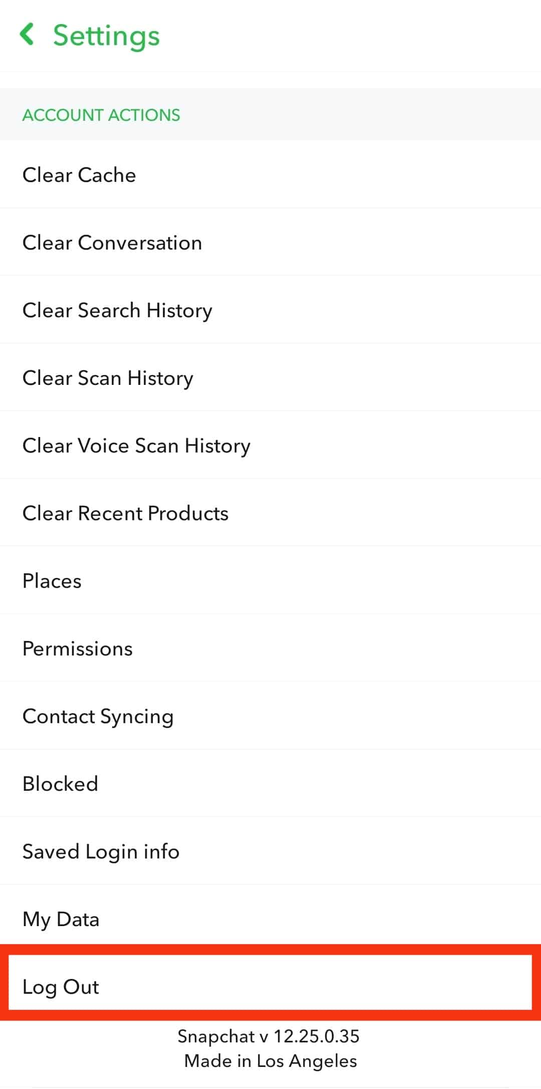 Cómo cerrar sesión Snapchat en todos los dispositivos