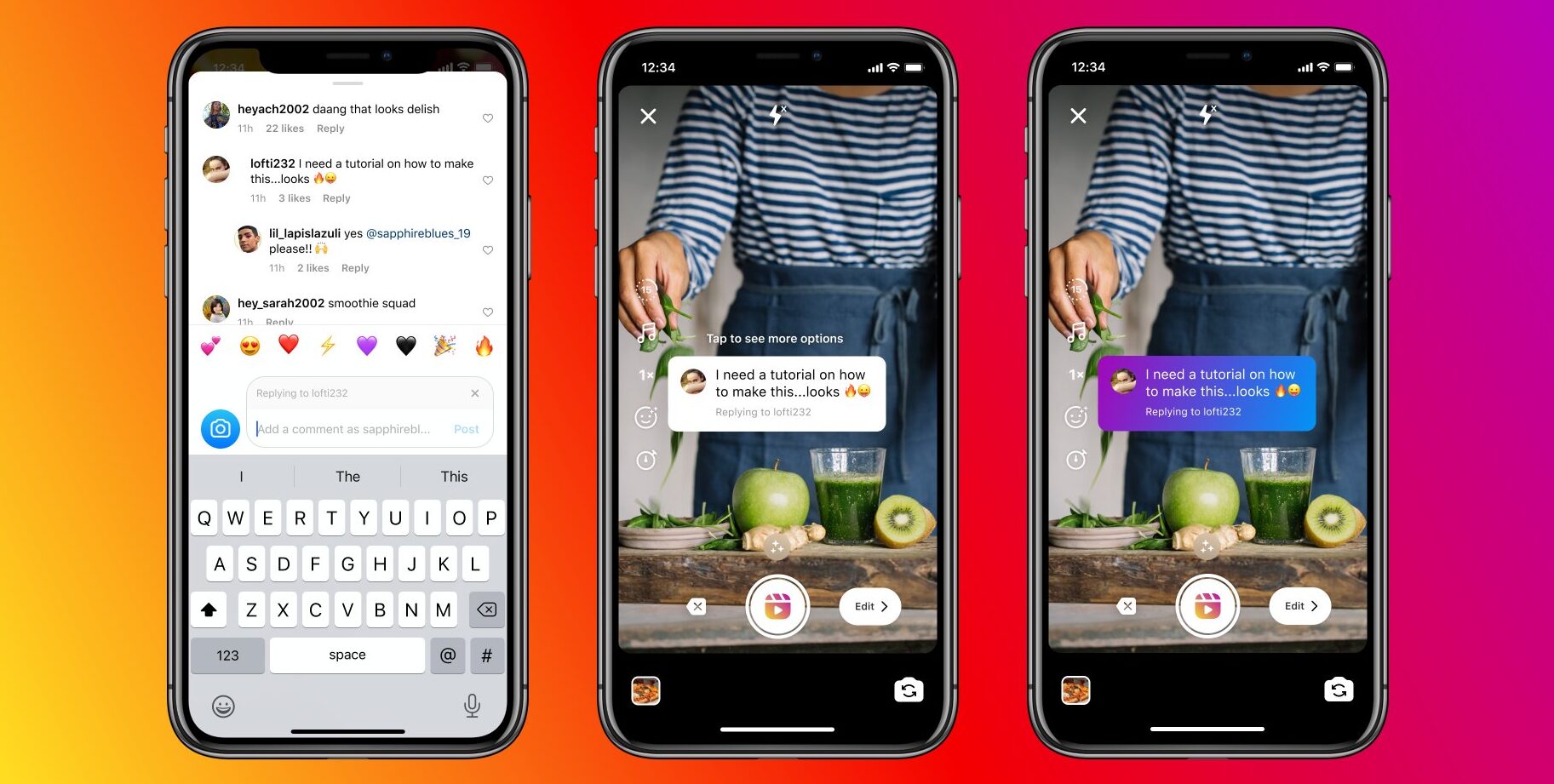 Instagram ahora permite a los usuarios responder comentarios con Reels |