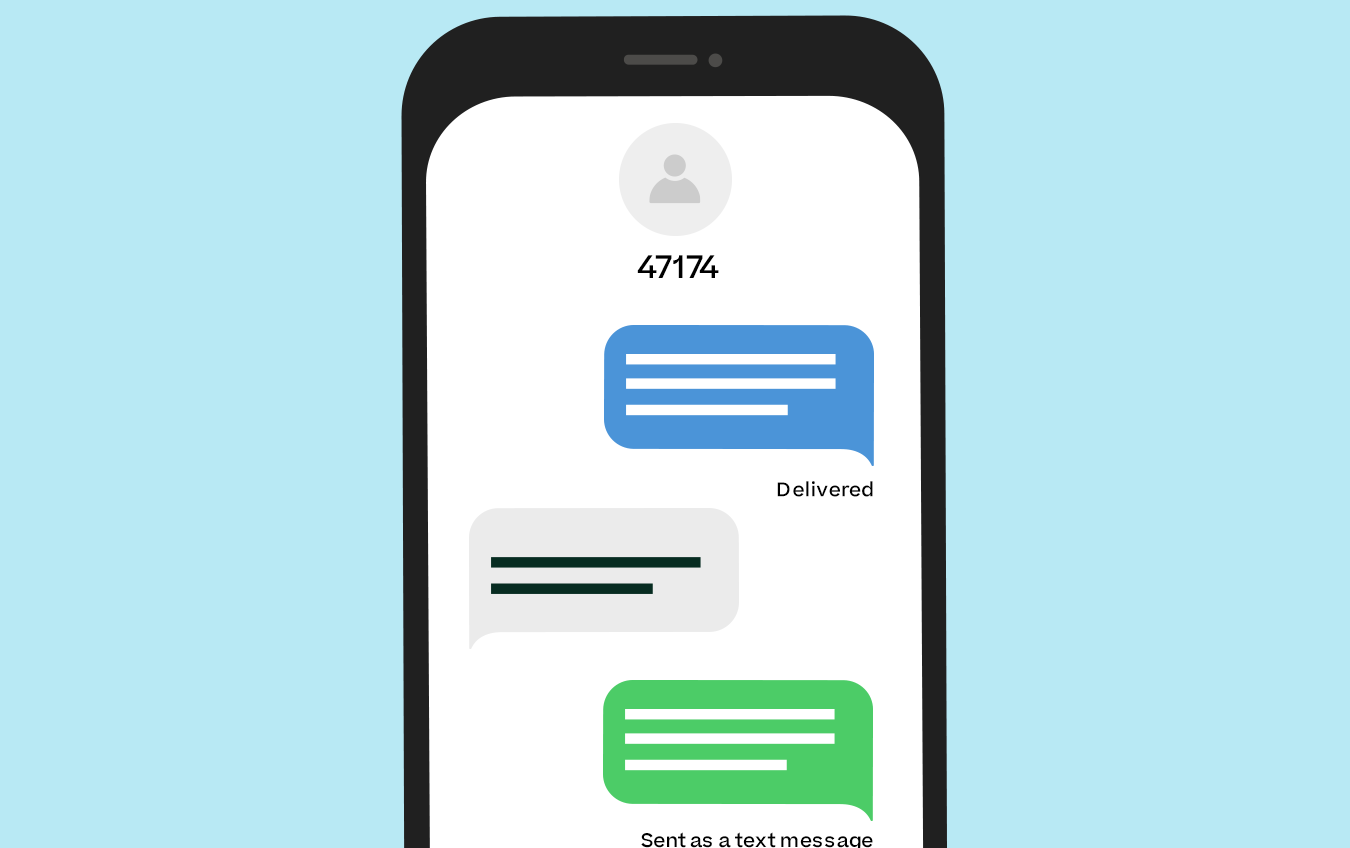 ¿Qué significa "enviado como mensaje de texto" en iPhone?