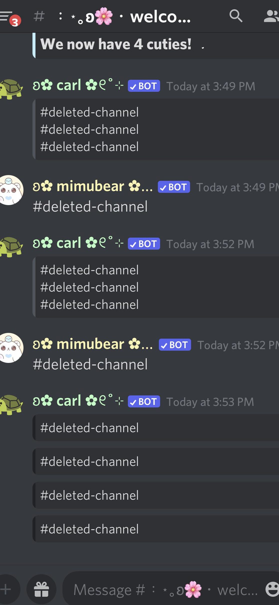 ¿Por qué todos mis bots eliminan la mención del canal incrustado?