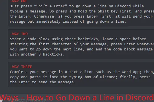 3 formas + consejos] ¿Cómo bajar una línea en Discord?