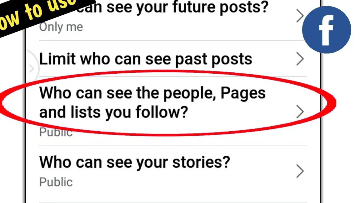 cómo usar quién puede ver las páginas de personas y las listas que sigues...