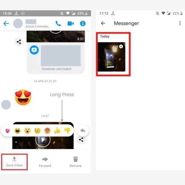 Cómo guardar vídeos de Facebook Messenger - TalkBitz