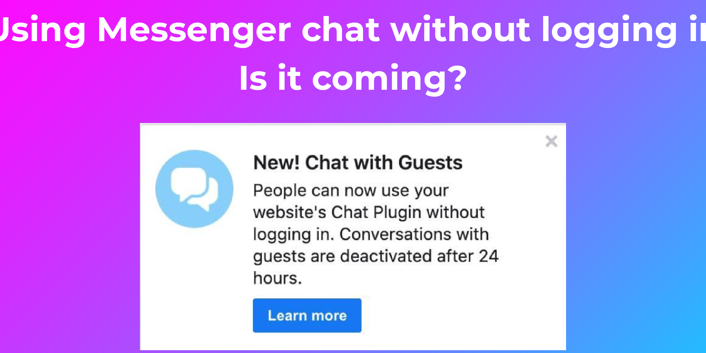 ¿Problema de Facebook Messenger?