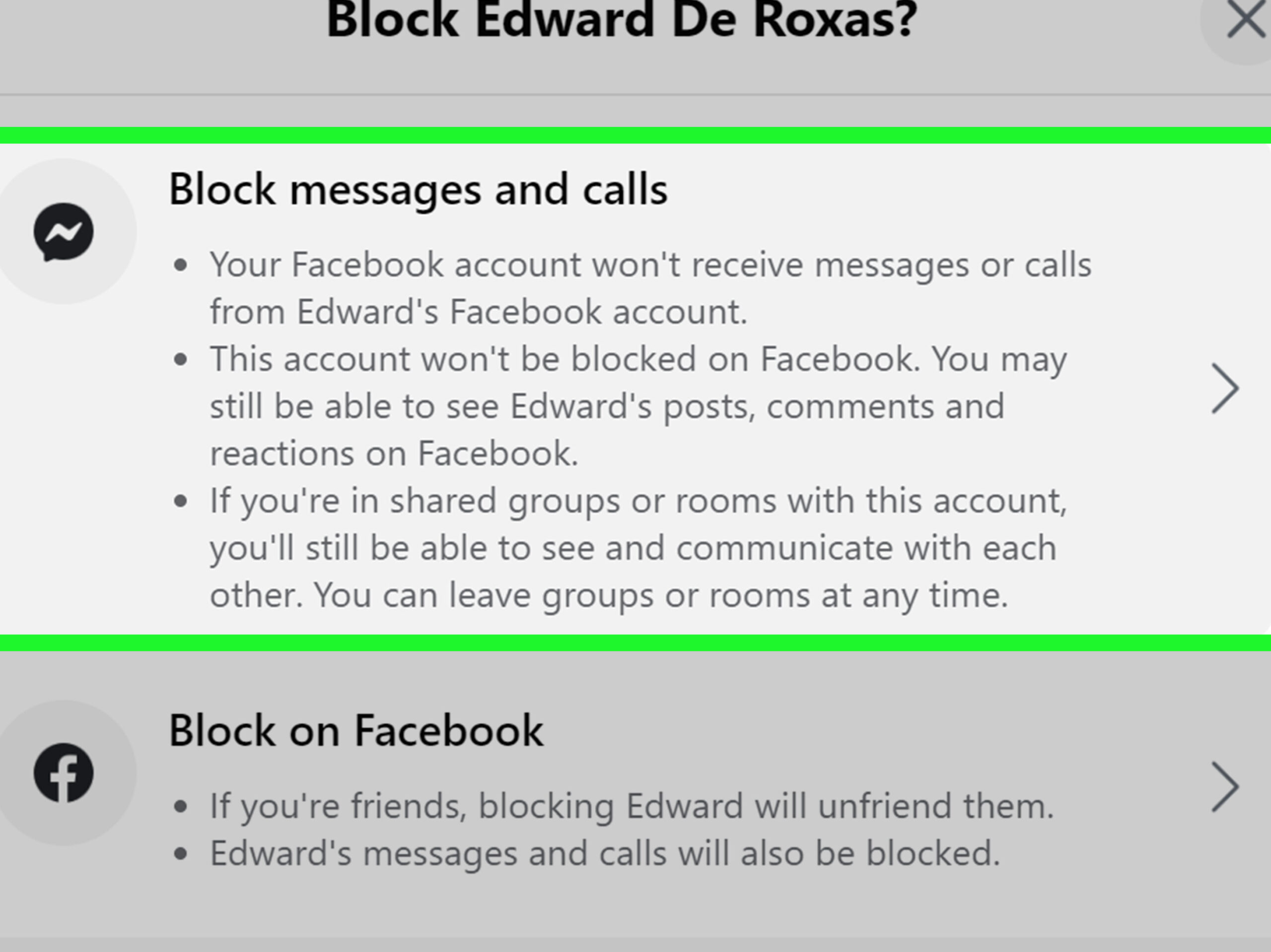 Esta persona no está disponible en Messenger: significado y solución