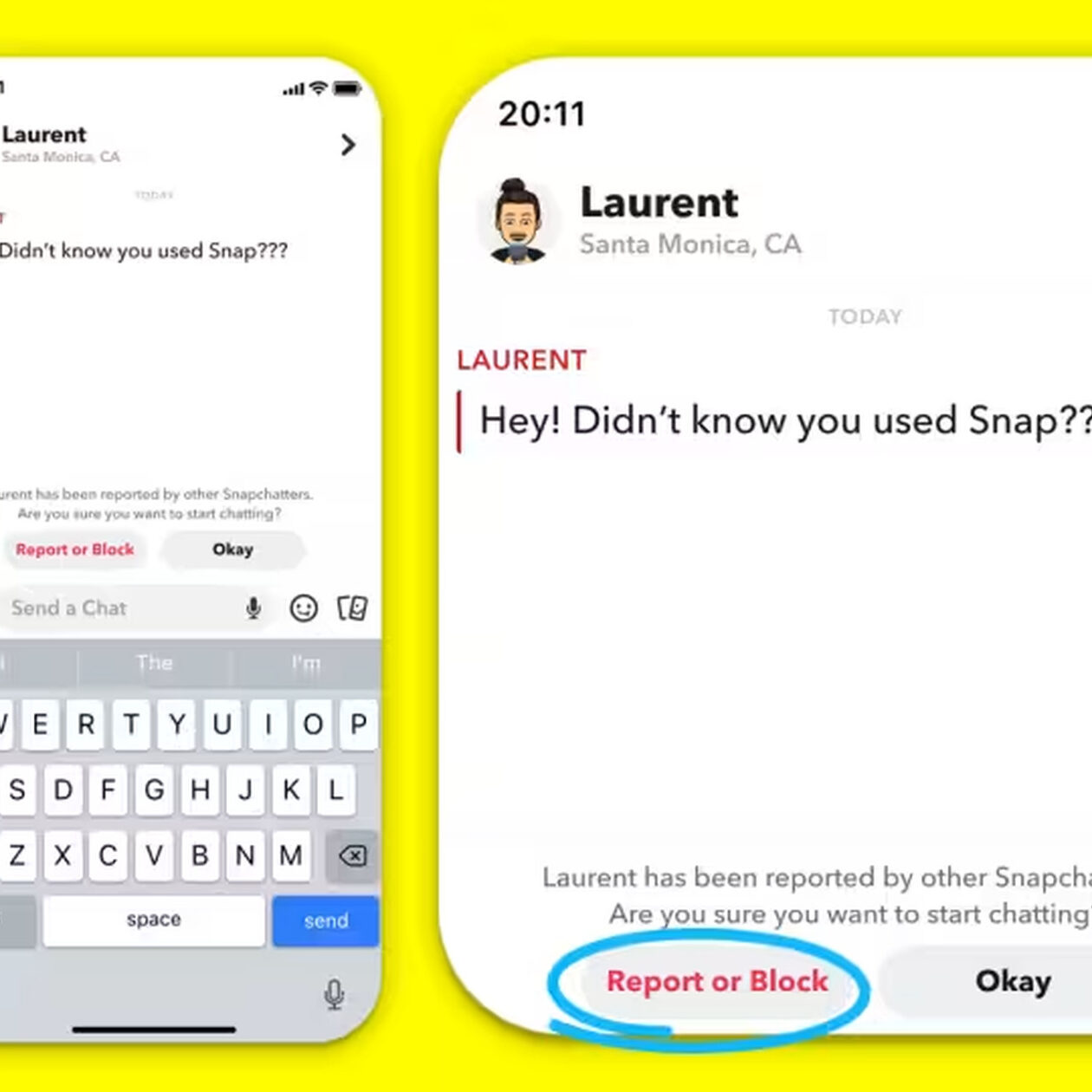Cómo denunciar a alguien en Snapchat
